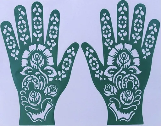 Henna tatoo sticker Hand 12pcs