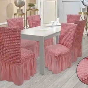 Chair cover clear pink 6pcs