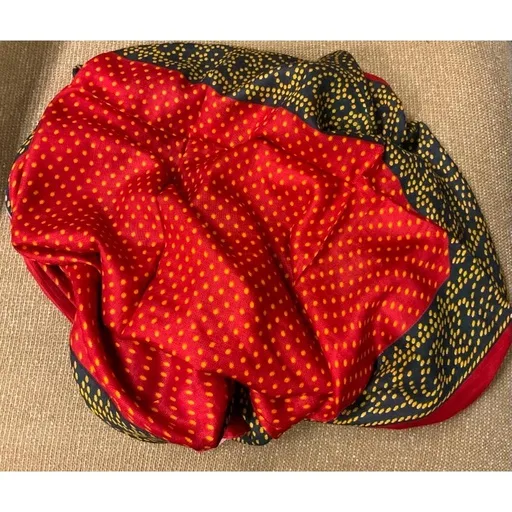 Raxo head scarf red & yellow point