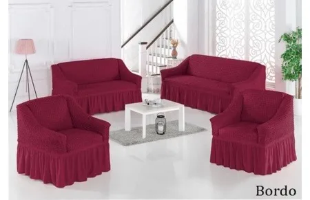 Sofa cover claret red 3+2+1