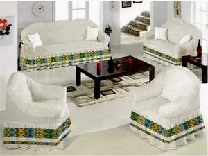 Sofa cover cream 3+2+1