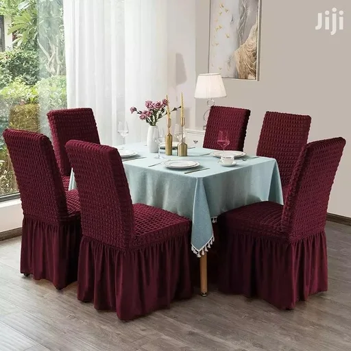 Chair cover dark red 6pcs