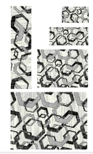 Teppich 5pcs gray & black