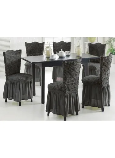 Chair cover grau 6pcs