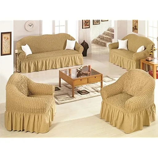 Sofa cover beige 3+2+1