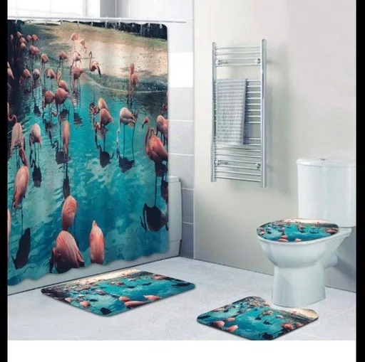 Bathroom set flamingo
