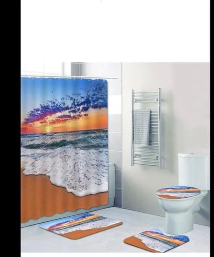Bathroom set sunset