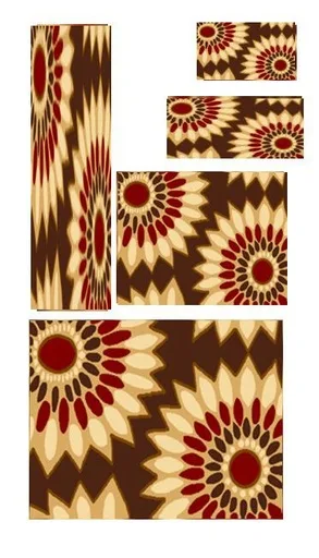 Teppich 5pcs big flower