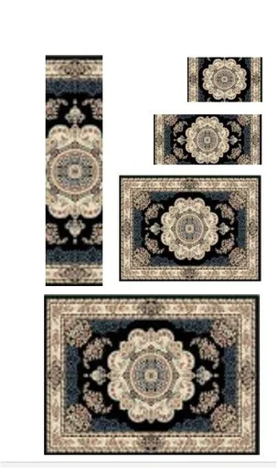Teppich 5pcs black