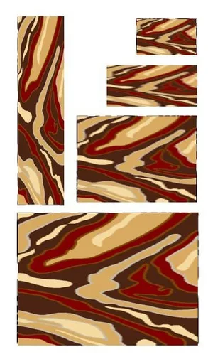 Teppich 5pcs zebra 