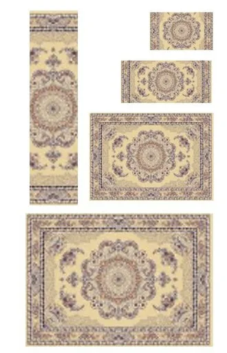 Teppich 5pcs cream blue
