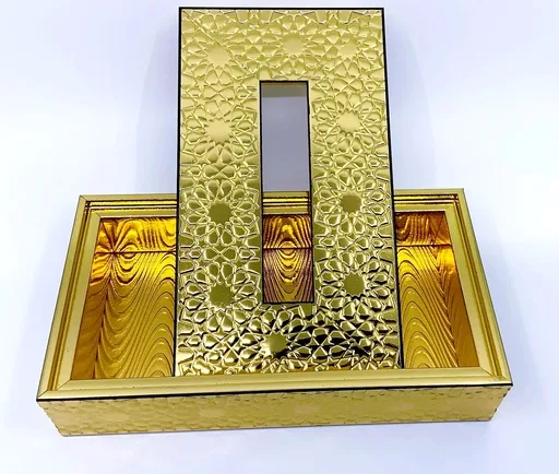 Tissue box gold
