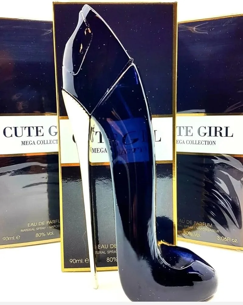 Cute girl black parfume