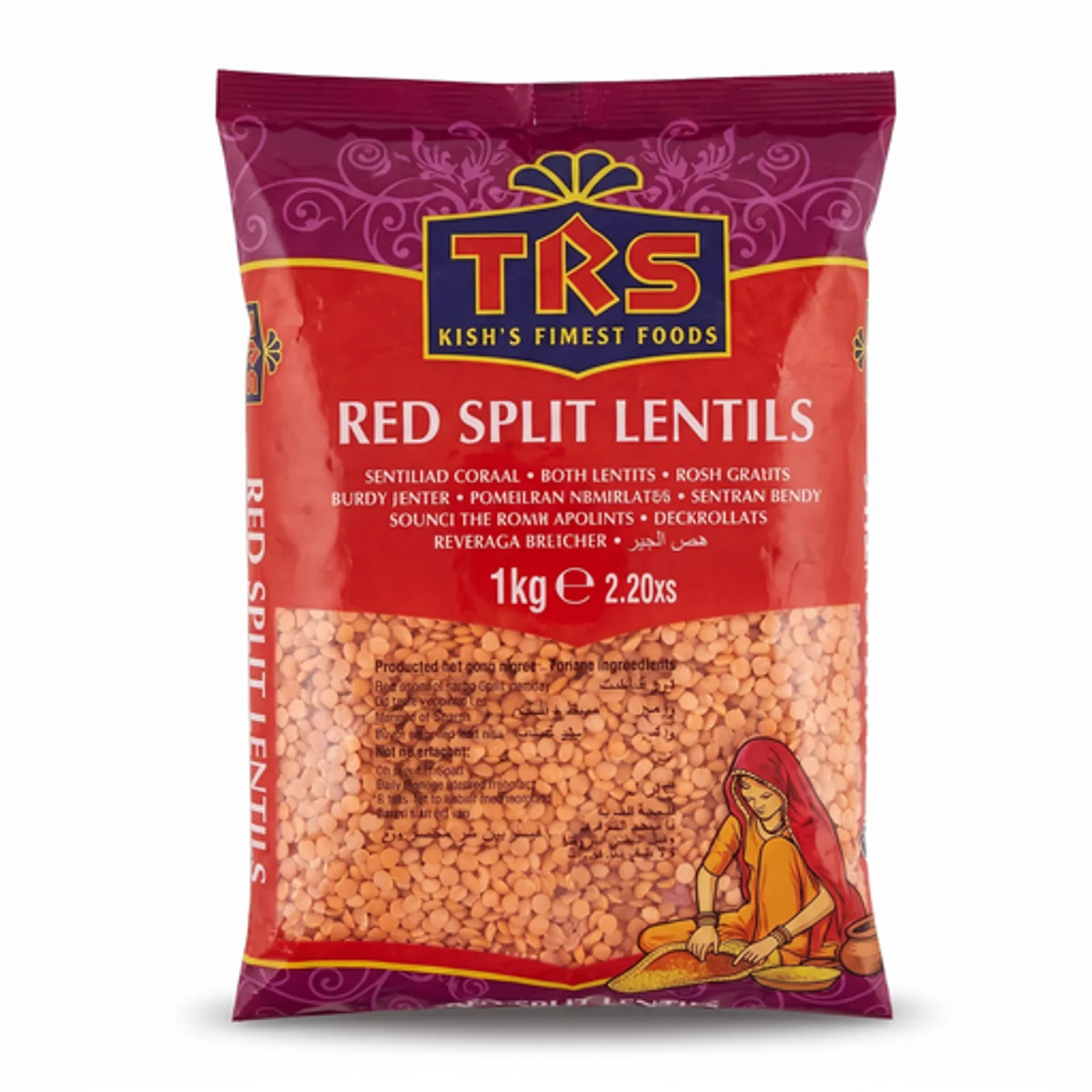 Trs red split lentils 1kg