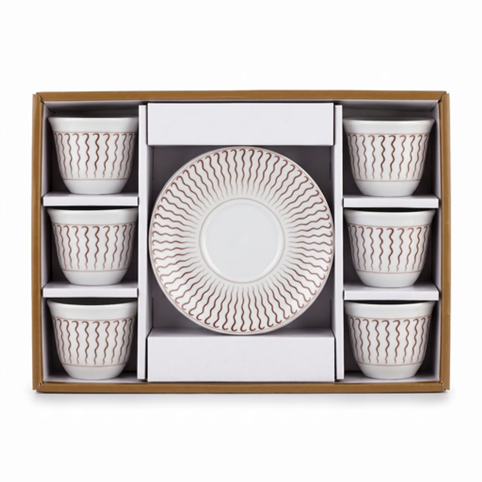 Coffee cups set red
