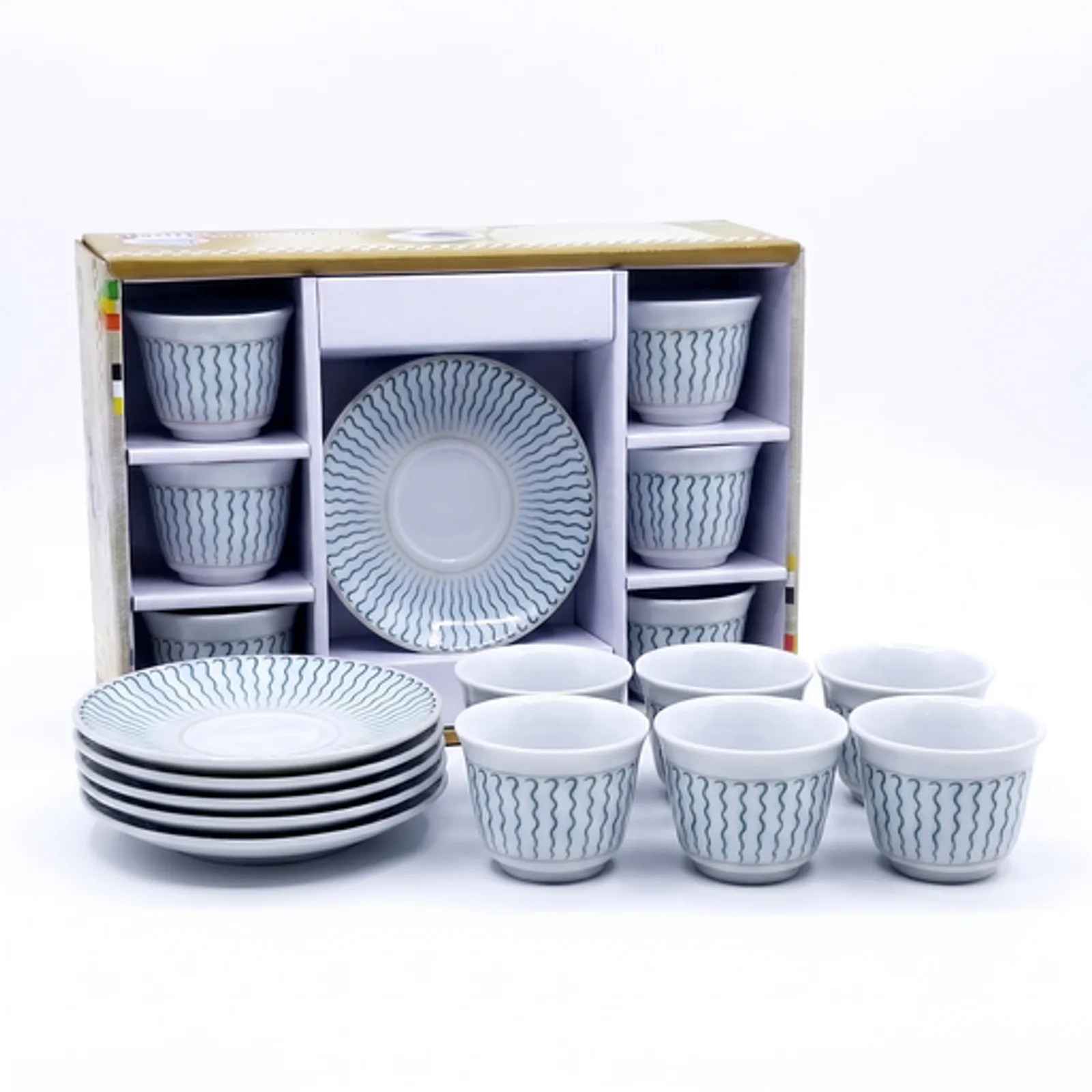 Coffee cups set green