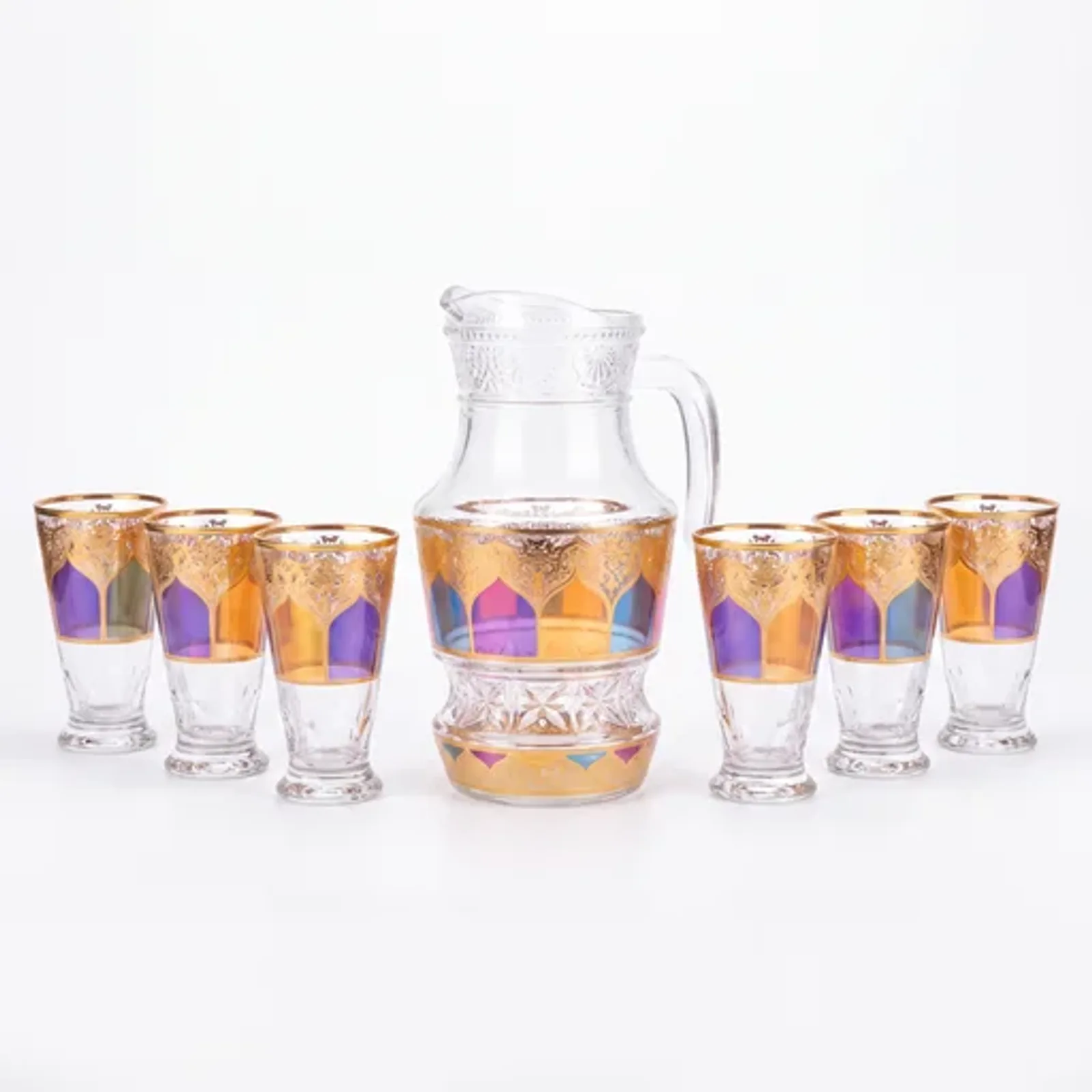 Glass water jag with 6pcs water glass
